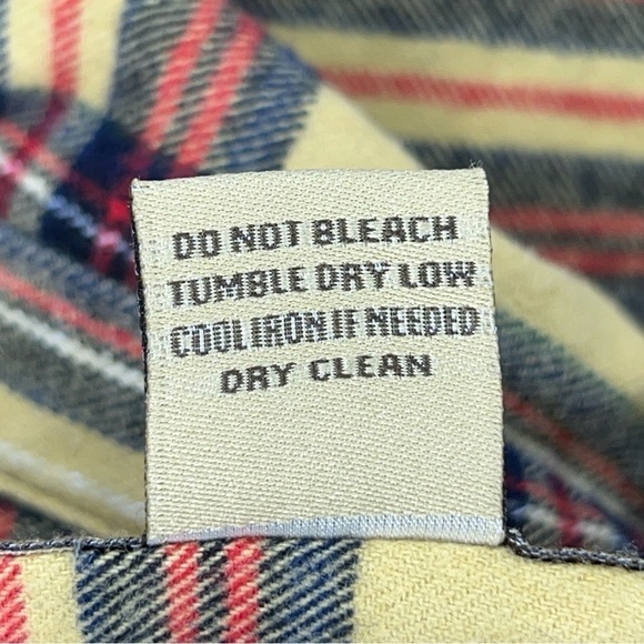 SMALL BUFFALO WOMENS YELLOW PLAID FLANNEL COTTON LONG SLEEVE BUTTON FRONT - Picture 10 of 10